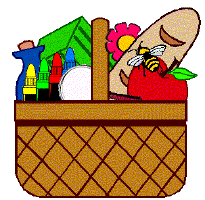 a basket of various goodies